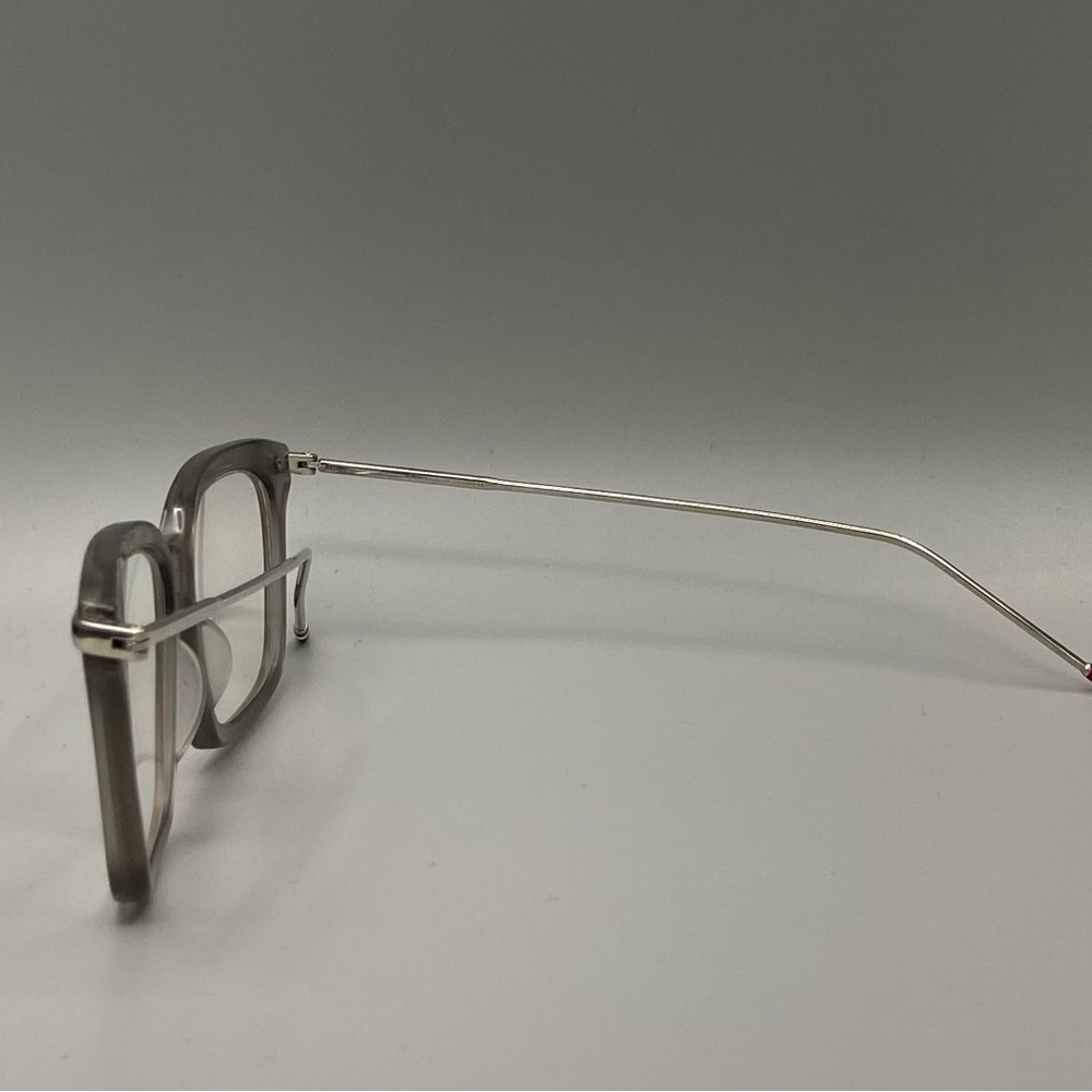 Thom Browne TB 701-F-GRY-SLV glasses w/ custom AR coated transtion brown lenses - Picture 6 of 8